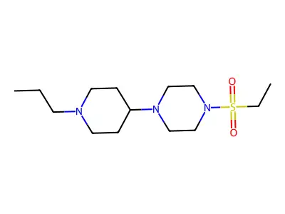1-Ethylsulfonyl-4-(1-propylpiperidin-4-yl)piperazine structure