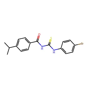 N-[(4-bromophenyl)carbamothioyl]-4-propan-2-ylbenzamide structure