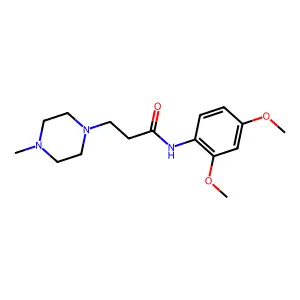 N-(2,4-dimethoxyphenyl)-3-(4-methylpiperazin-1-yl)propanamide structure