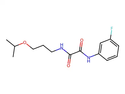 N'-(3-fluorophenyl)-N-(3-propan-2-yloxypropyl)oxamide structure