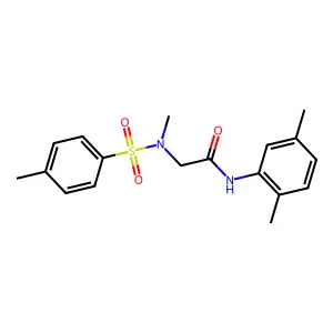 N-(2,5-dimethylphenyl)-2-[methyl-(4-methylphenyl)sulfonylamino]acetamide structure