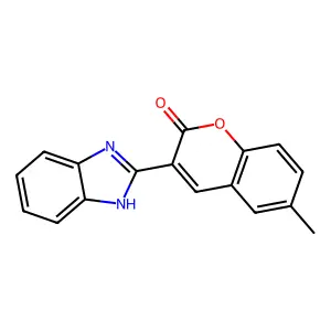 3-(1H-benzimidazol-2-yl)-6-methyl-2H-chromen-2-one structure