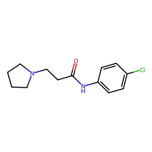 N-(4-chlorophenyl)-3-pyrrolidin-1-ylpropanamide structure