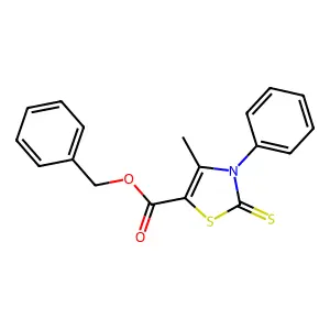 Benzyl 4-methyl-3-phenyl-2-sulfanylidene-1,3-thiazole-5-carboxylate structure