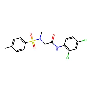 N-(2,4-dichlorophenyl)-2-[methyl-(4-methylphenyl)sulfonylamino]acetamide structure