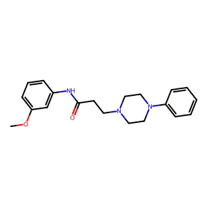 N-(3-methoxyphenyl)-3-(4-phenylpiperazin-1-yl)propanamide structure
