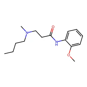 3-[butyl(methyl)amino]-N-(2-methoxyphenyl)propanamide structure