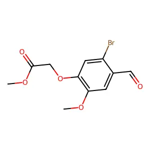 Methyl (5-bromo-4-formyl-2-methoxyphenoxy)acetate structure