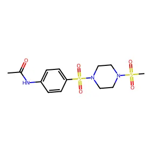 N-[4-(4-methylsulfonylpiperazin-1-yl)sulfonylphenyl]acetamide structure