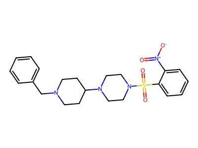 1-(1-Benzylpiperidin-4-yl)-4-(2-nitrophenyl)sulfonylpiperazine structure