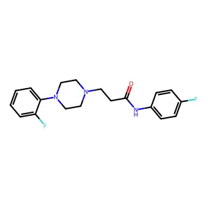 N-(4-fluorophenyl)-3-[4-(2-fluorophenyl)piperazin-1-yl]propanamide structure