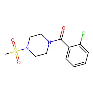 (2-Chlorophenyl)-(4-methylsulfonylpiperazin-1-yl)methanone structure