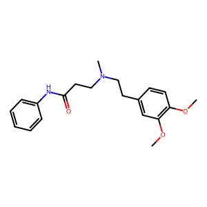 3-[2-(3,4-dimethoxyphenyl)ethyl-methylamino]-N-phenylpropanamide structure