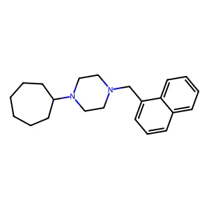 1-Cycloheptyl-4-(naphthalen-1-ylmethyl)piperazine structure