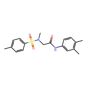 N-(3,4-dimethylphenyl)-2-[methyl-(4-methylphenyl)sulfonylamino]acetamide structure