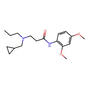 3-[cyclopropylmethyl(propyl)amino]-N-(2,4-dimethoxyphenyl)propanamide structure