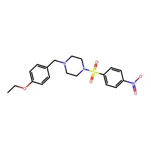 1-[(4-Ethoxyphenyl)methyl]-4-(4-nitrophenyl)sulfonylpiperazine structure