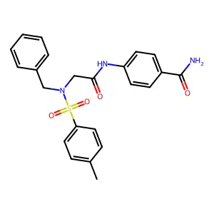 4-({N-benzyl-N-[(4-methylphenyl)sulfonyl]glycyl}amino)benzamide structure