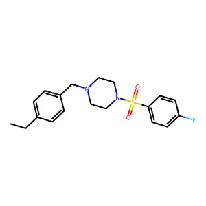 1-(4-Ethylbenzyl)-4-[(4-fluorophenyl)sulfonyl]piperazine structure