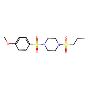 1-[(4-Methoxyphenyl)sulfonyl]-4-(propylsulfonyl)piperazine structure