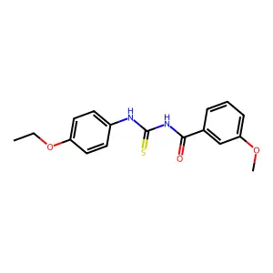 N-[(4-ethoxyphenyl)carbamothioyl]-3-methoxybenzamide structure