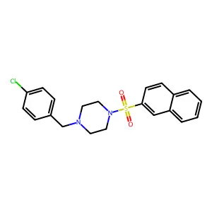 1-[(4-Chlorophenyl)methyl]-4-naphthalen-2-ylsulfonylpiperazine structure