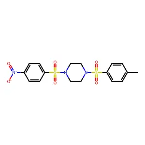 1-(4-Methylphenyl)sulfonyl-4-(4-nitrophenyl)sulfonylpiperazine structure