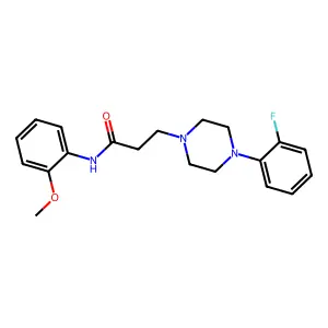 3-[4-(2-fluorophenyl)-1-piperazinyl]-N-(2-methoxyphenyl)propanamide structure