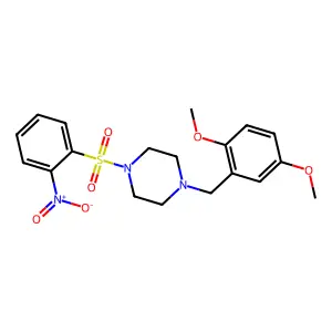 1-[(2,5-Dimethoxyphenyl)methyl]-4-(2-nitrophenyl)sulfonylpiperazine structure