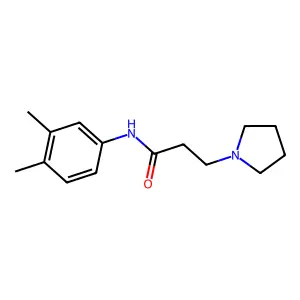 N-(3,4-dimethylphenyl)-3-(pyrrolidin-1-yl)propanamide structure