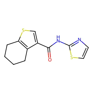 N-(1,3-thiazol-2-yl)-4,5,6,7-tetrahydro-1-benzothiophene-3-carboxamide structure