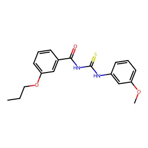 N-[(3-methoxyphenyl)carbamothioyl]-3-propoxybenzamide structure
