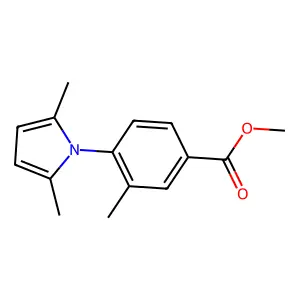 methyl 4-(2,5-dimethyl-1H-pyrrol-1-yl)-3-methylbenzoate structure