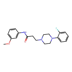 3-[4-(2-fluorophenyl)piperazin-1-yl]-N-(3-methoxyphenyl)propanamide structure