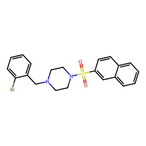 1-[(2-Bromophenyl)methyl]-4-naphthalen-2-ylsulfonylpiperazine structure