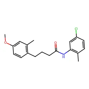 N-(5-chloro-2-methylphenyl)-4-(4-methoxy-2-methylphenyl)butanamide structure