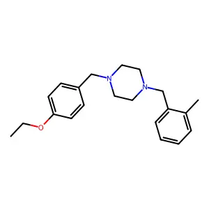 1-(4-Ethoxybenzyl)-4-(2-methylbenzyl)piperazine structure