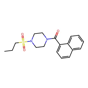 Naphthalen-1-yl-(4-propylsulfonylpiperazin-1-yl)methanone structure