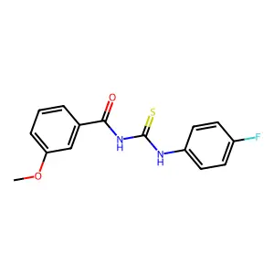 N-[(4-fluorophenyl)carbamothioyl]-3-methoxybenzamide structure