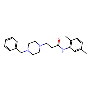 3-(4-benzylpiperazin-1-yl)-N-(2,5-dimethylphenyl)propanamide structure