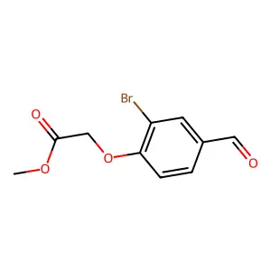 Methyl 2-(2-bromo-4-formylphenoxy)acetate structure