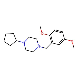 1-Cyclopentyl-4-(2,5-dimethoxybenzyl)piperazine structure