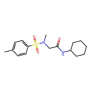 N-cyclohexyl-2-[methyl-(4-methylphenyl)sulfonylamino]acetamide structure