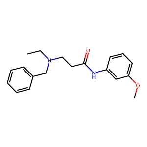 3-[benzyl(ethyl)amino]-N-(3-methoxyphenyl)propanamide structure