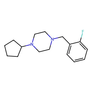 1-Cyclopentyl-4-[(2-fluorophenyl)methyl]piperazine structure