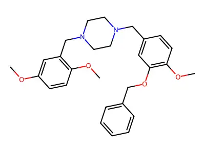 1-[3-(Benzyloxy)-4-methoxybenzyl]-4-(2,5-dimethoxybenzyl)piperazine structure