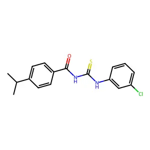 N-[(3-chlorophenyl)carbamothioyl]-4-propan-2-ylbenzamide structure