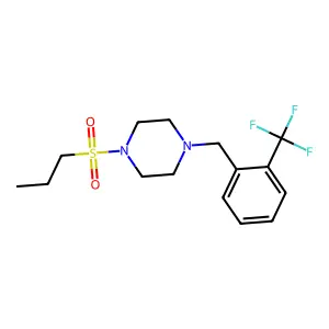 1-Propylsulfonyl-4-[[2-(trifluoromethyl)phenyl]methyl]piperazine structure