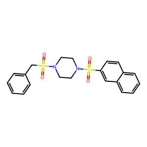 1-(Benzylsulfonyl)-4-(naphthalen-2-ylsulfonyl)piperazine structure