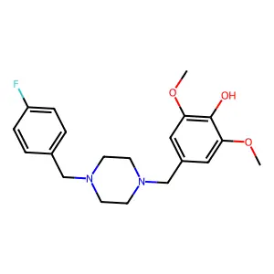 4-[[4-[(4-Fluorophenyl)methyl]piperazin-1-yl]methyl]-2,6-dimethoxyphenol structure